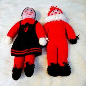 Vintage Hand Crocheted Dolls